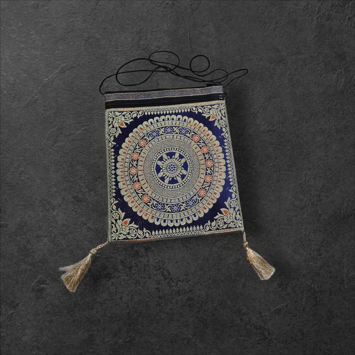 Banarasi Sling Book Bag - Bharat Silk House