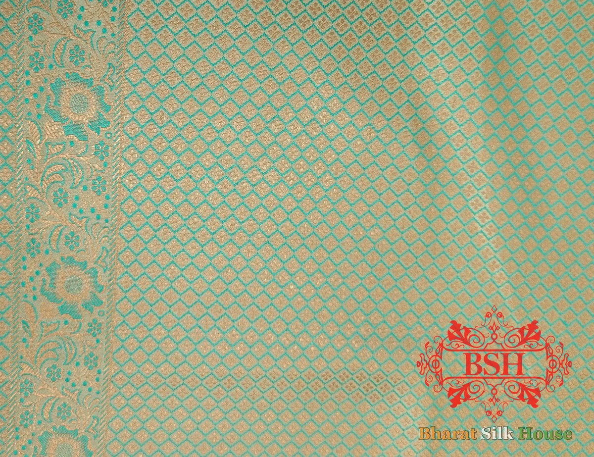 Beige Dohri Resham Booti Tanchoi Silk Saree - Bharat Silk House Tanchoi katan