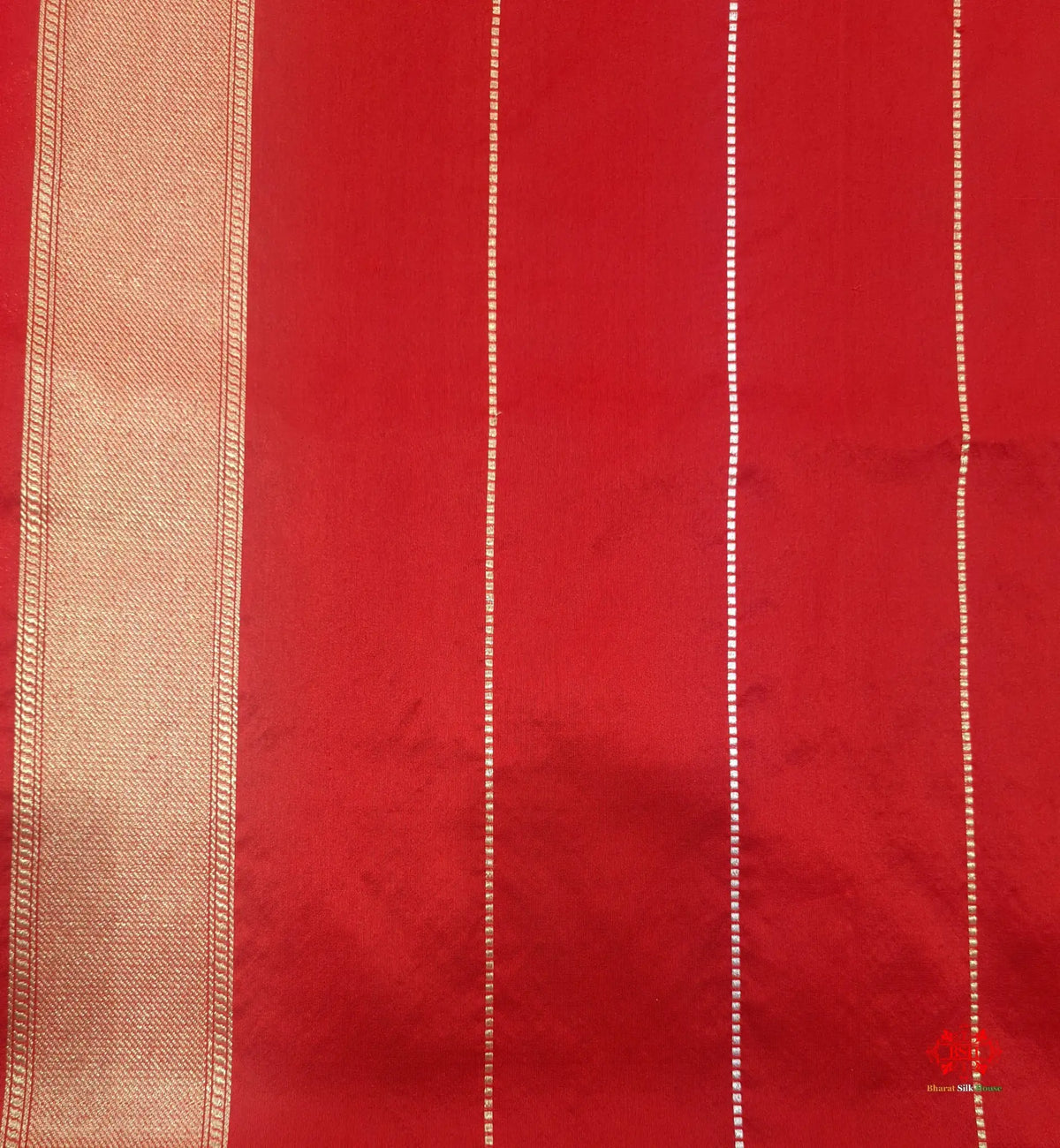 Handloom Banarasi Pure Katan Silk Floral Booti In Shades Of Red - Bharat Silk House Pure Kataan Silk