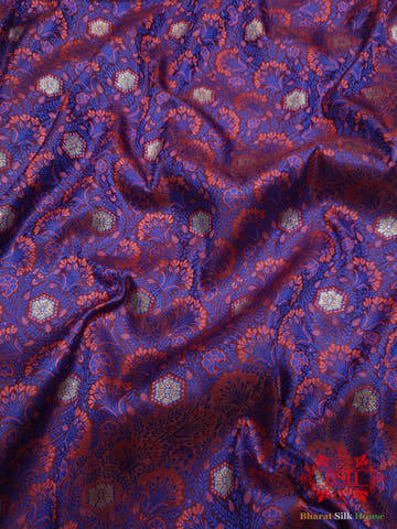 Magenta Dohri Resham Zari Booti Tanchoi Silk Saree - Bharat Silk House Tanchoi katan