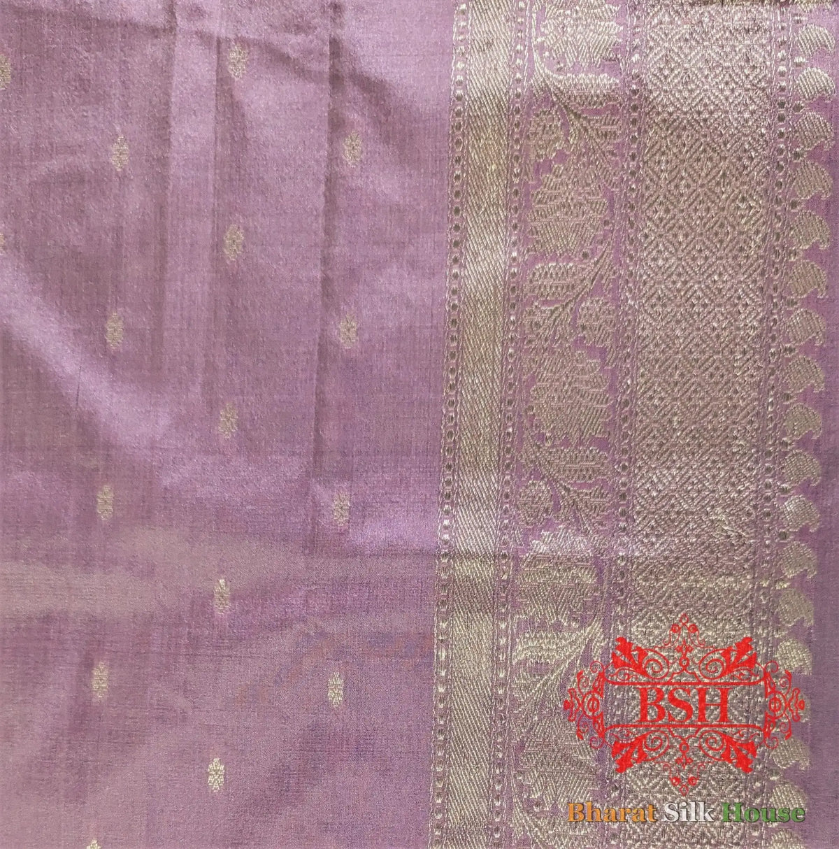 Pure Banarasi Handloom Katan Silk Meenakari Antique Zari Saree In Shades Of Pink - Bharat Silk House Pure Kataan Silk