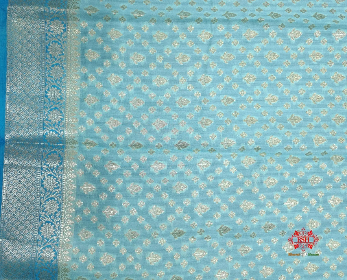 Pure Rangkaat Multi Color Zigzag Chiniya Silk Saree - Bharat Silk House Chiniya Saree