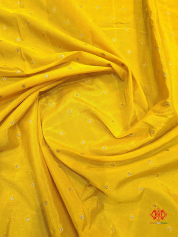 Pure Silk Crape Khaddi Georgette Saree With Antique Zari In Shades Of Yellow - Bharat Silk House Crepe Khaddi