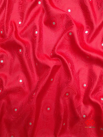 Red Single Zari Tanchoi Silk Saree - Bharat Silk House