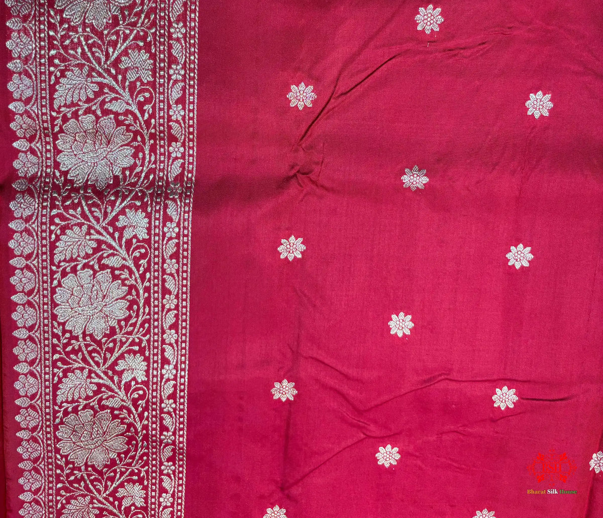 Pure Banarasi Handloom Katan Silk Antique Zari Saree In Shades Of Pink - Pure Kataan Silk -