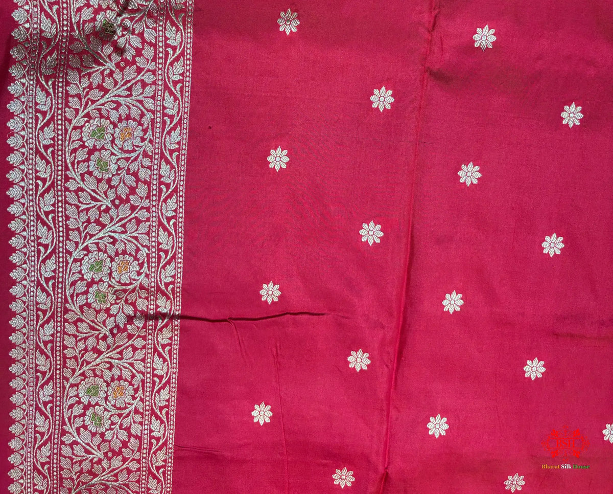 Pure Banarasi Handloom Katan Silk Antique Zari Meenakari Saree In Shades Of Green - Pure Kataan Silk -