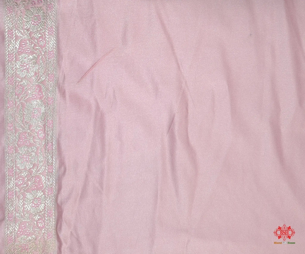 Shades Of Baby Pink Single Zari Tanchoi Silk Saree - Bharat Silk House Tanchoi katan