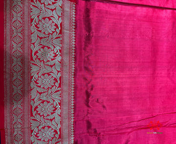 Ocean Blue Shade Pure Banarasi Tusser Moonga Silk Saree - Pure Kataan Silk -