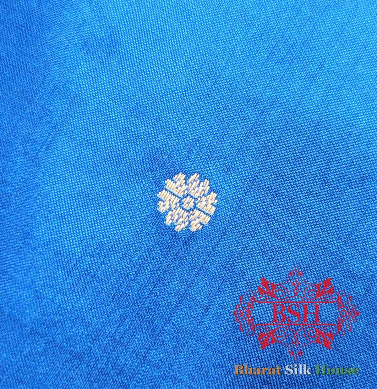 Admiral Blue Pure Katan Silk Banarasi Saree - Bharat Silk House Pure Kataan Silk