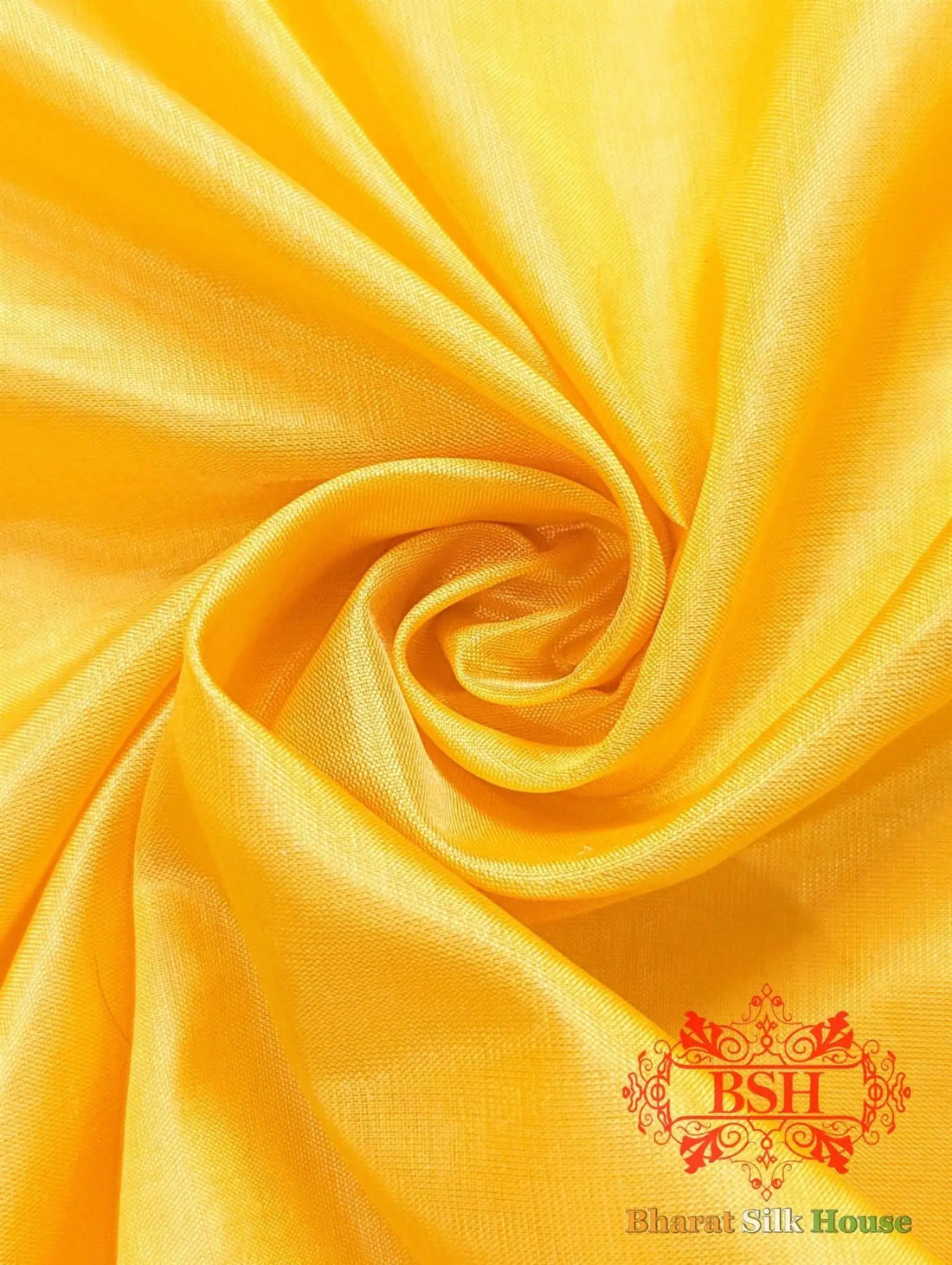 Amber Yellow Katan Silk Banarasi Handloom Saree - Bharat Silk House Pure Kataan Silk