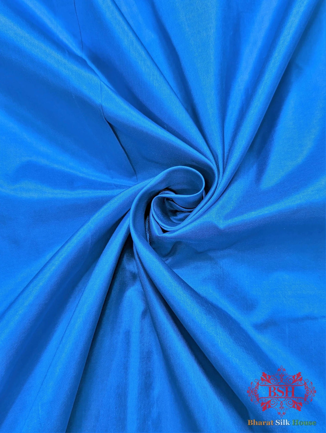 Azure Blue Shades Pure Katan Silk Banarasi Handloom Saree - Bharat Silk House Pure Kataan Silk
