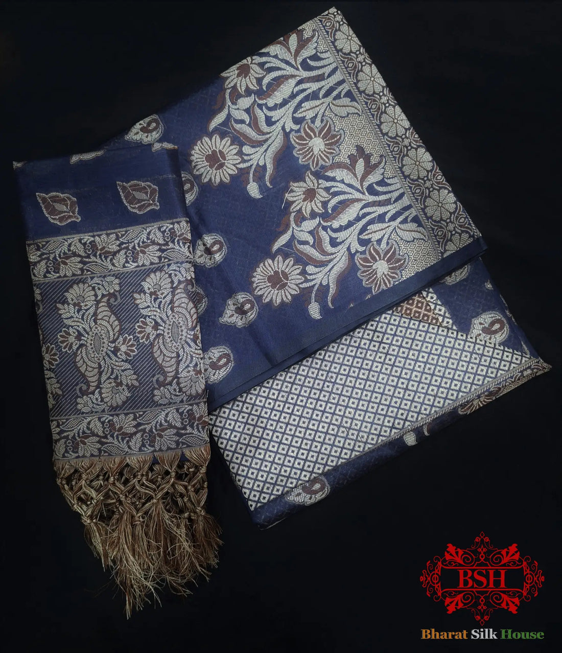 Banarasi Cotton Silk Resham Buti Woven Suitsets - Bharat Silk House