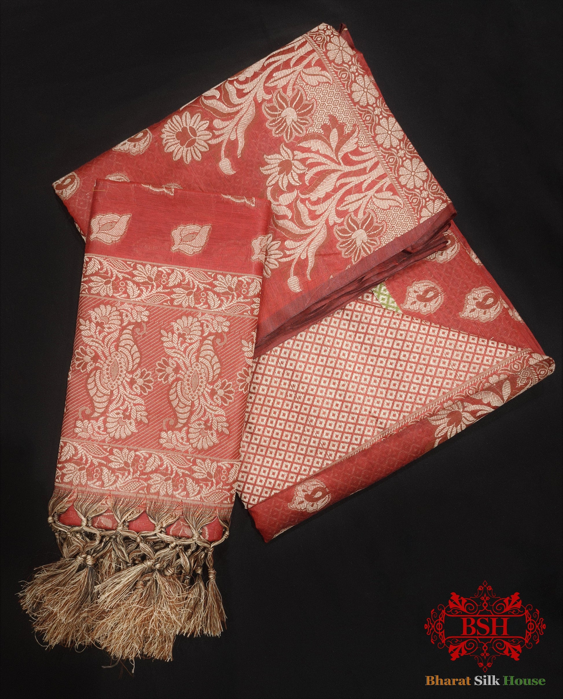 Banarasi Cotton Silk Resham Buti Woven Suitsets - Bharat Silk House