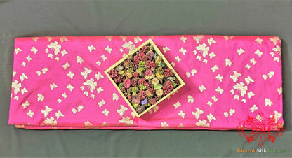 Banarasi Handwoven Katan Silk Butterfly Booti Saree - Bharat Silk House Pure Kataan Silk