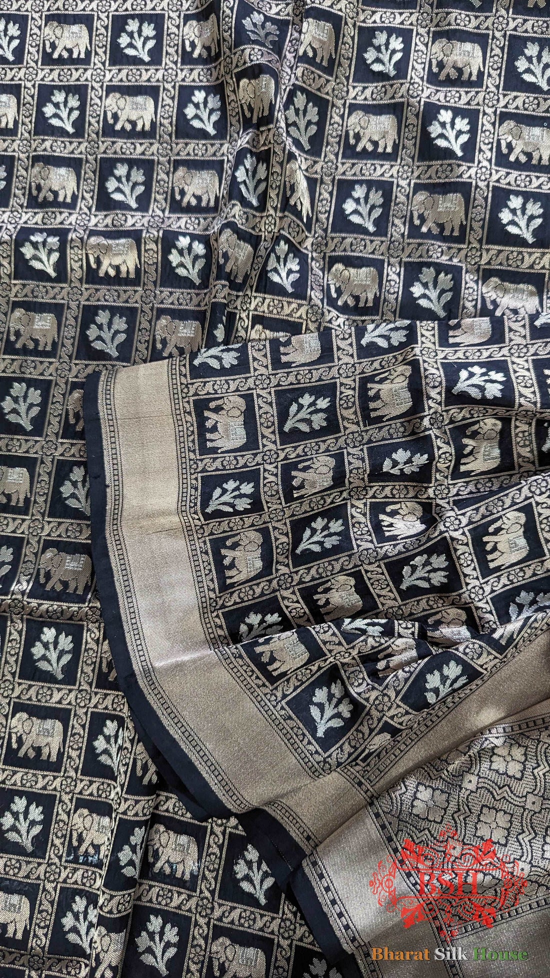 Banarasi Handwoven Pure Katan Silk Sona Rupa Dupatta - Bharat Silk House