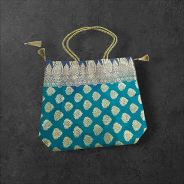 Banarasi Large Handbag (Opara Silk) - Bharat Silk House
