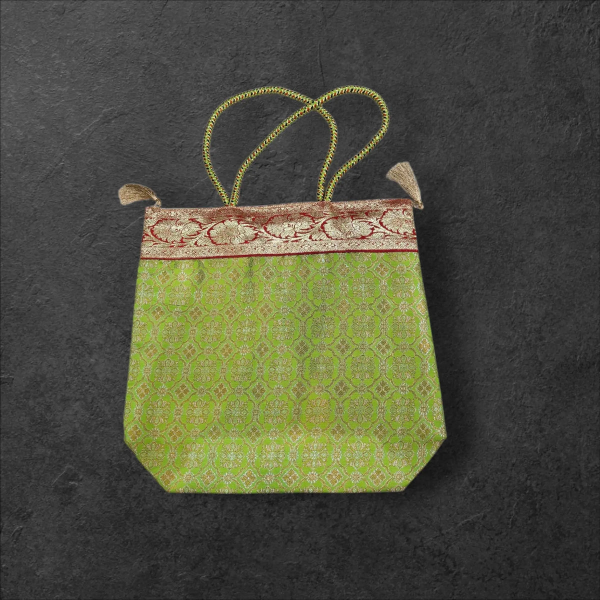 Banarasi Large Handbag (Opara Silk) - Bharat Silk House