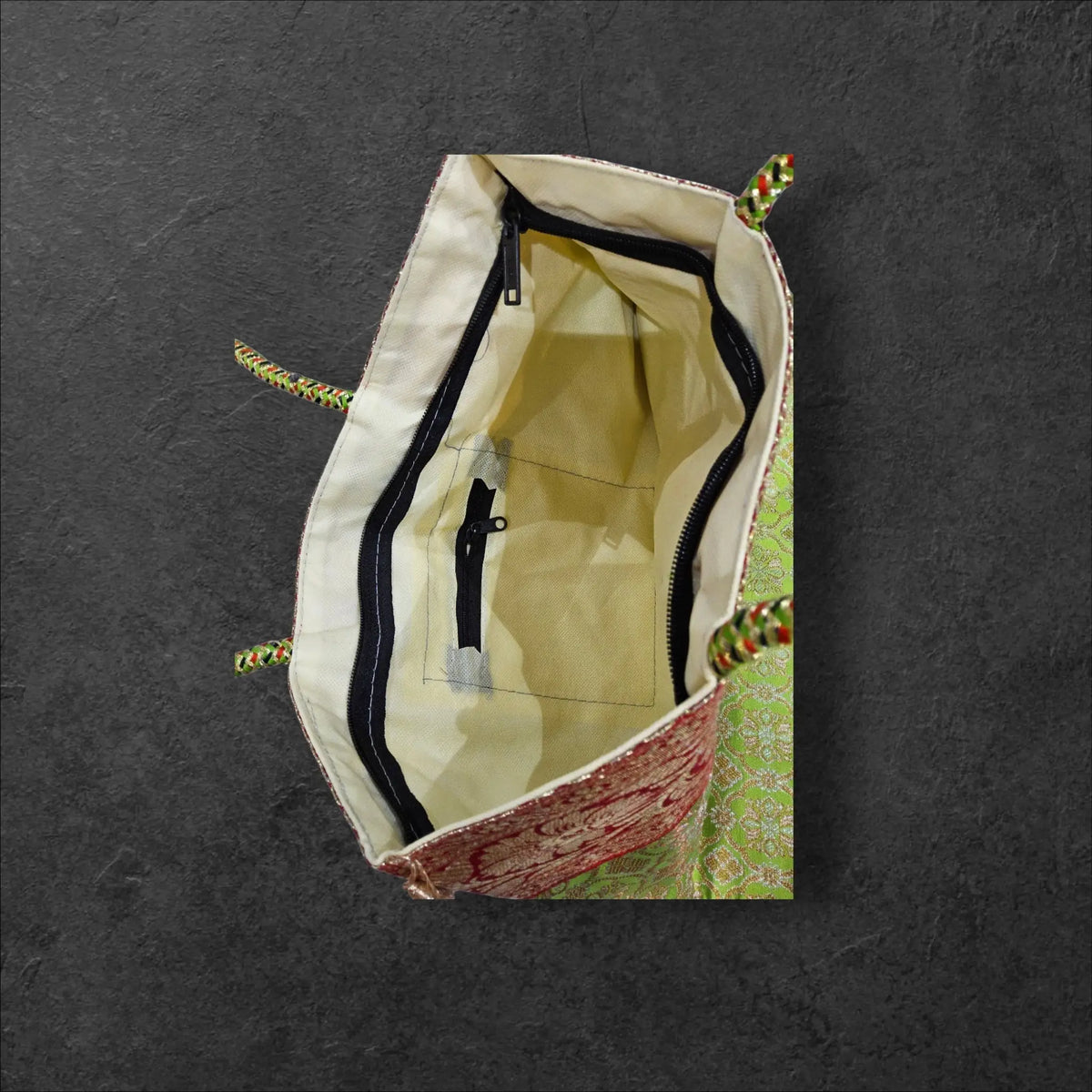 Banarasi Large Handbag (Opara Silk) - Bharat Silk House