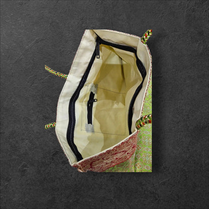 Banarasi Large Handbag (Opara Silk) - Bharat Silk House