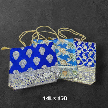 Banarasi Large Handbag (Satin Silk) - Bharat Silk House
