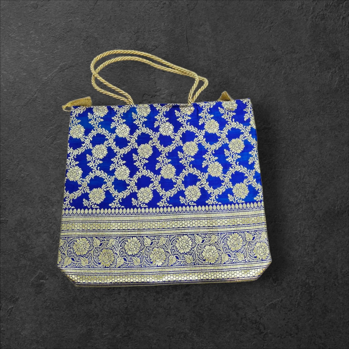 Banarasi Large Handbag (Satin Silk) - Bharat Silk House