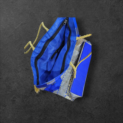Banarasi Large Handbag (Satin Silk) - Bharat Silk House