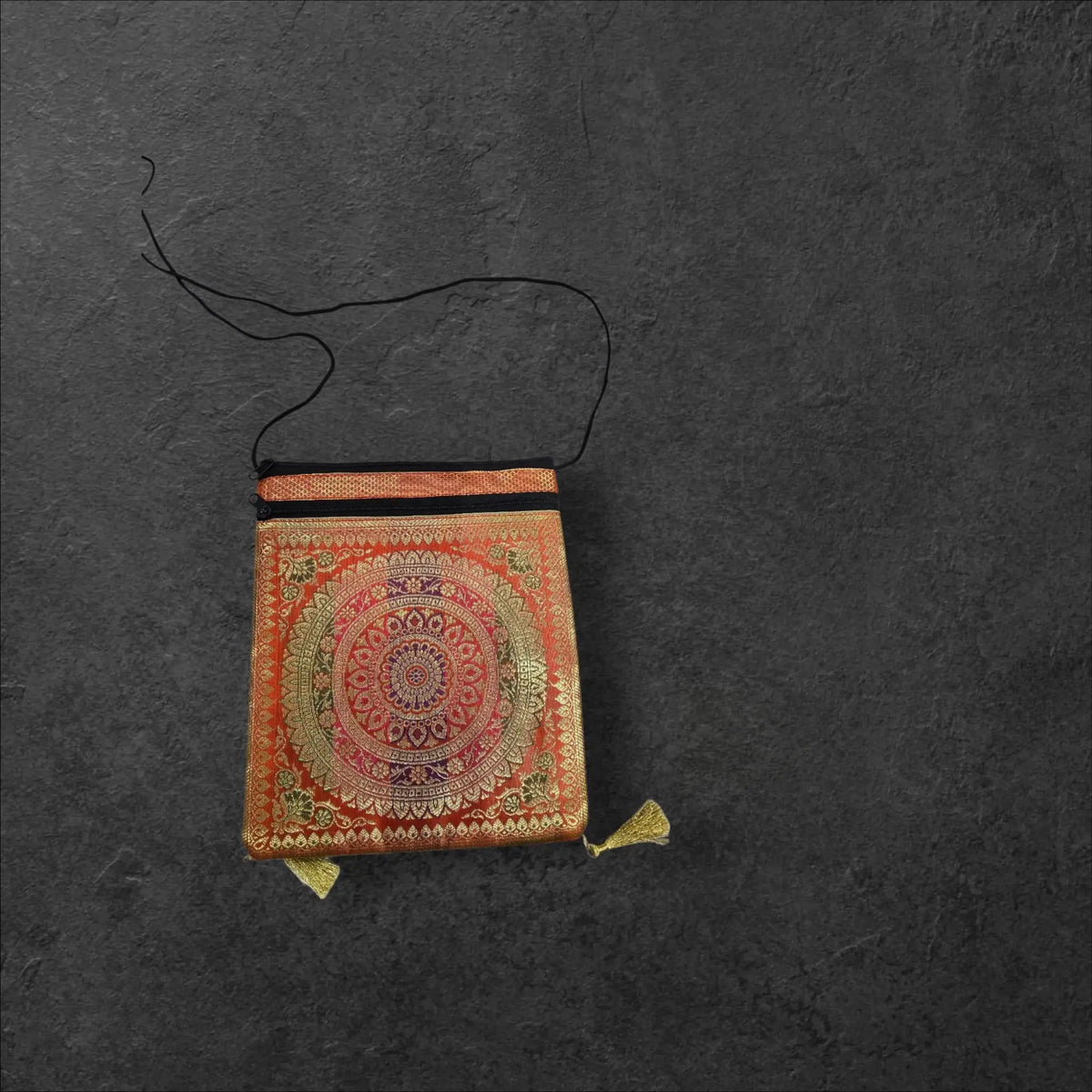 Banarasi Sling Book Bag - Bharat Silk House