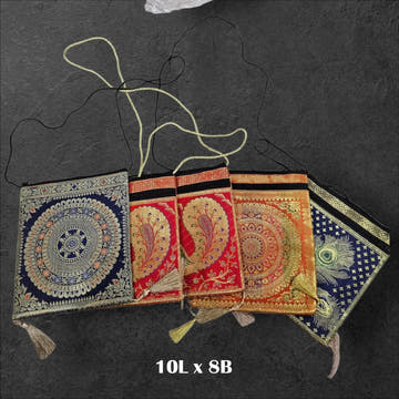 Banarasi Sling Book Bag - Bharat Silk House
