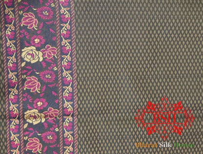 Black Chauthera (Four Color) Resham Zari Tanchoi Katan Silk Saree - Bharat Silk House Tanchoi katan