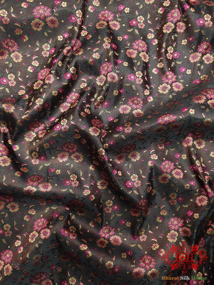 Black Chauthera (Four Color) Resham Zari Tanchoi Katan Silk Saree - Bharat Silk House Tanchoi katan