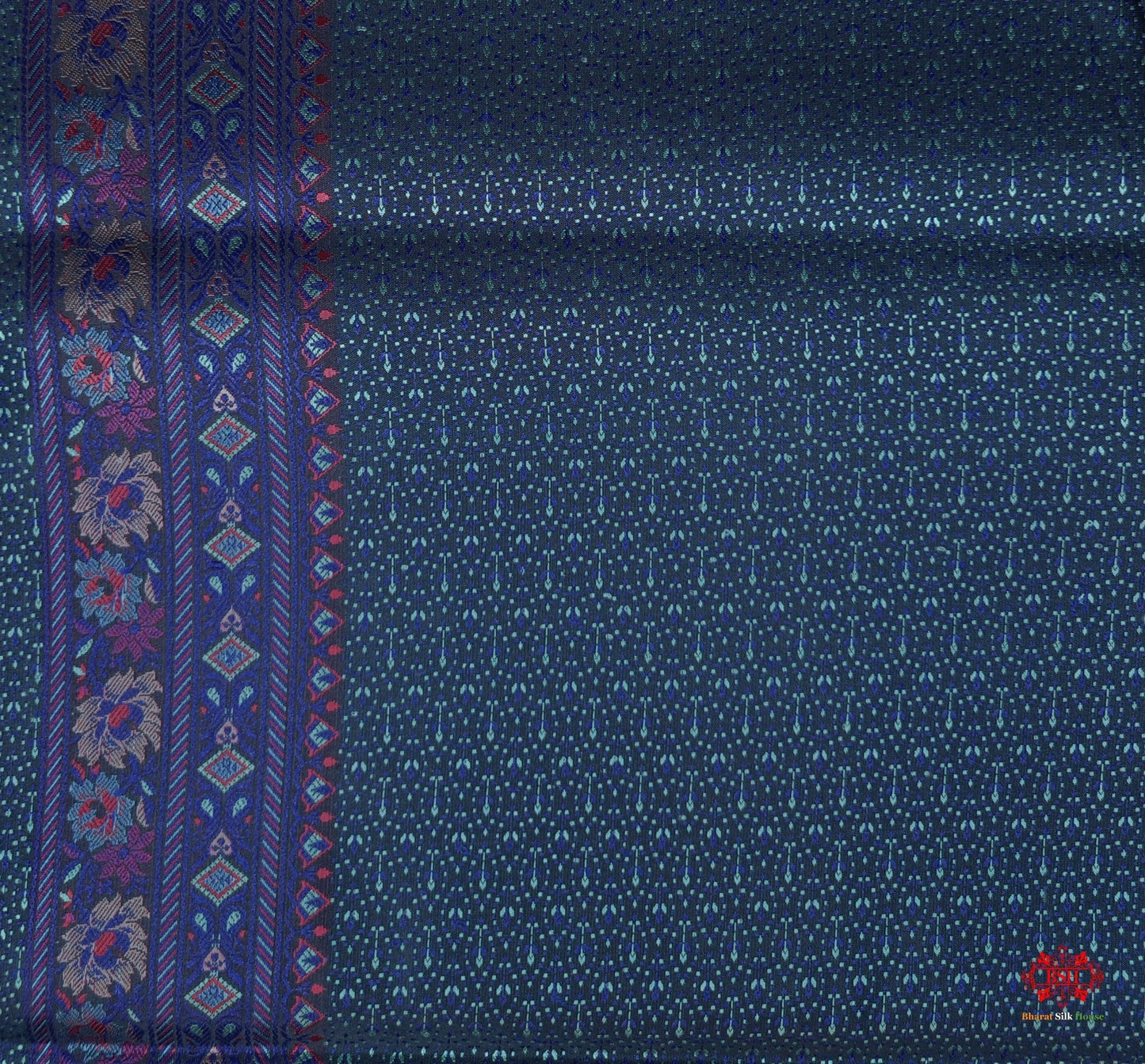 Black Chauthera (Four Color) Resham Zari Tanchoi Katan Silk Saree - Bharat Silk House Tanchoi katan