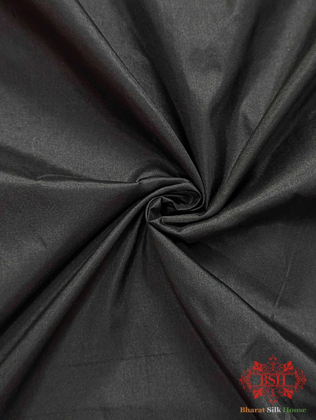 Black Pure Katan Silk Banarasi Saree - Bharat Silk House Pure Kataan Silk