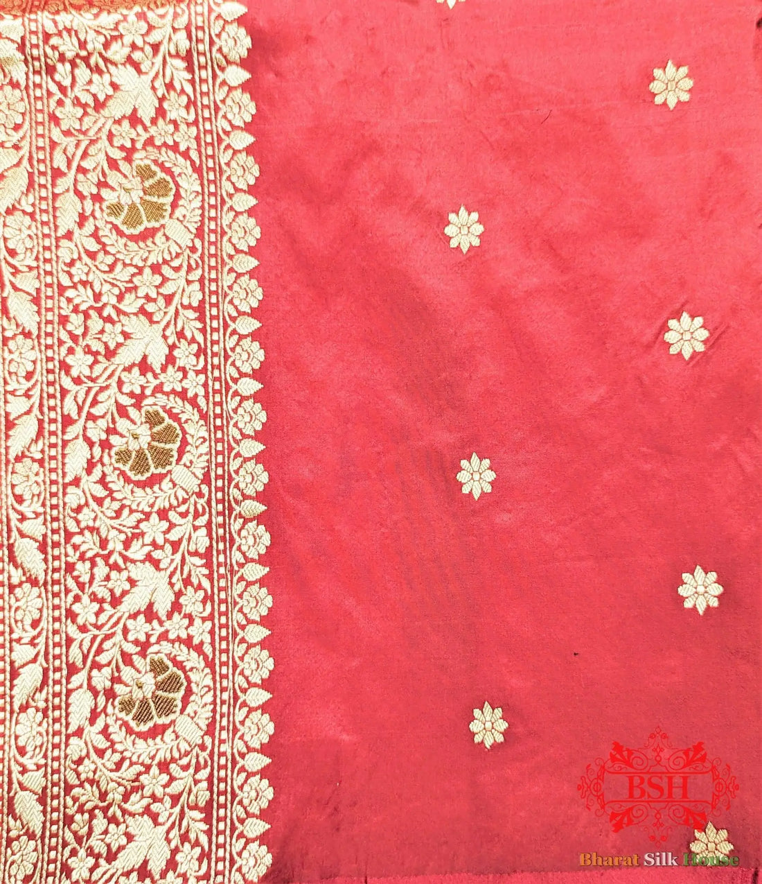 Black Pure Katan Silk Banarasi Saree - Bharat Silk House Pure Kataan Silk