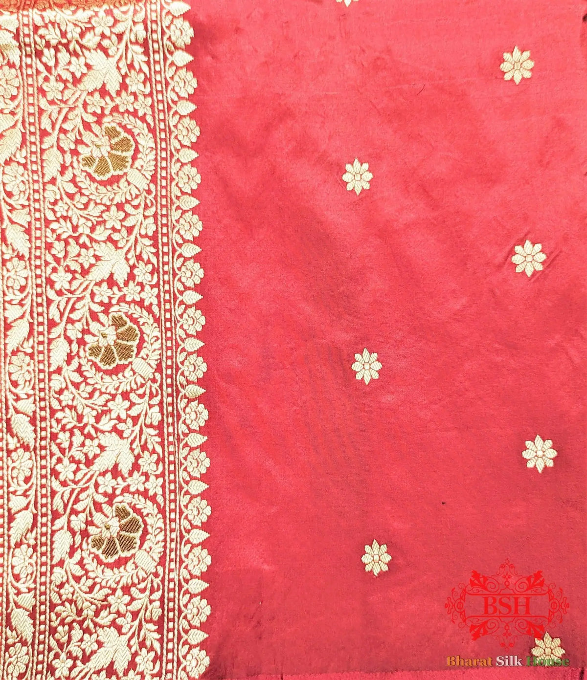 Black Pure Katan Silk Banarasi Saree - Bharat Silk House Pure Kataan Silk