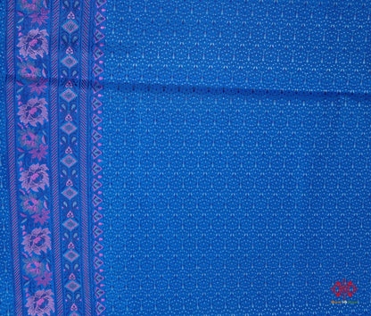 Blue Chauthera (Four Color) Resham Zari Tanchoi Katan Silk Saree - Bharat Silk House Tanchoi katan