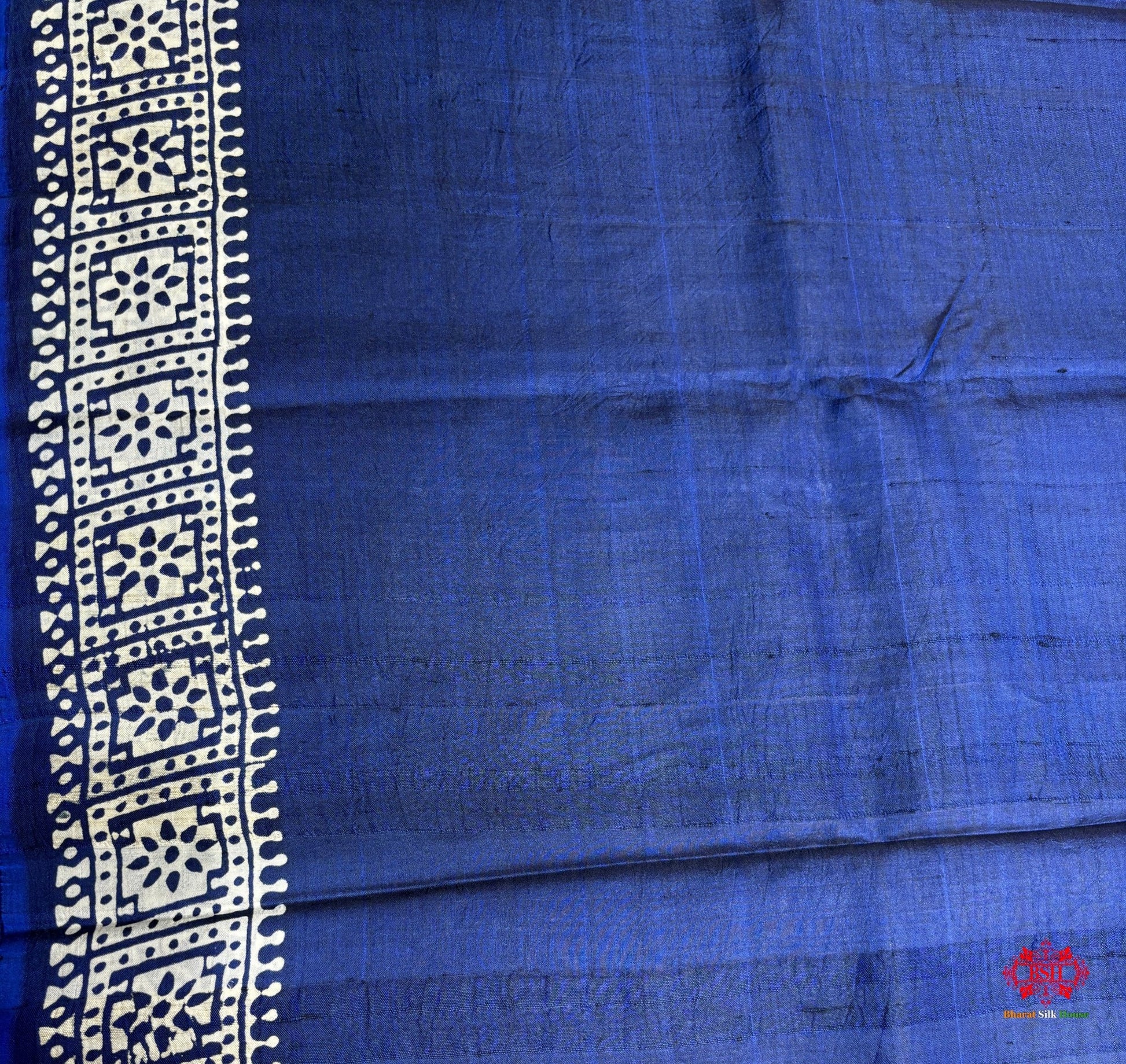 Blue Colour Pure Katan Lightweight Digital Art Summer Wear Saree - Bharat Silk House katan silk