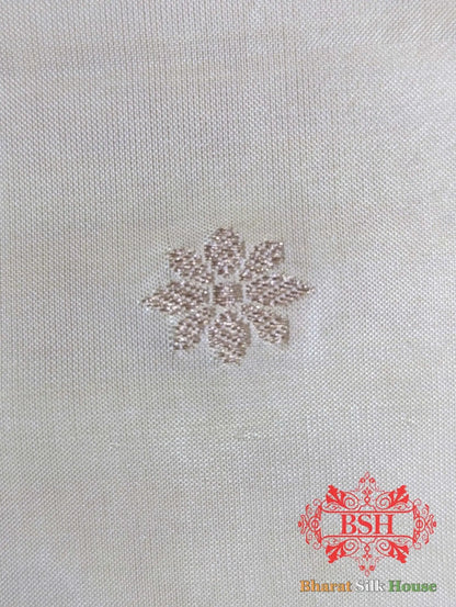 Celeste Blue Pure Katan Silk Banarasi Handloom Saree - Bharat Silk House Pure Kataan Silk