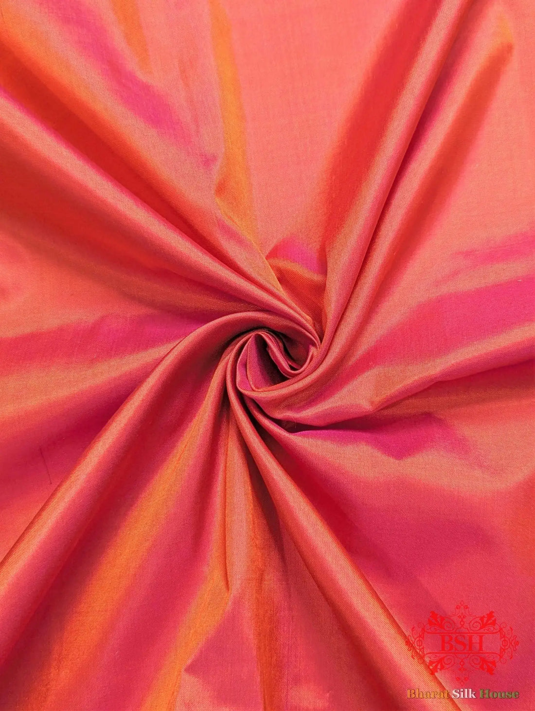 Cross Red/Pink Pure Katan Silk Banarasi Handloom Saree - Bharat Silk House Pure Kataan Silk