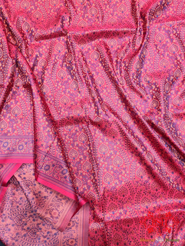 Dark Shades Of Red Dohri Resham Tanchoi Silk Saree - Bharat Silk House Tanchoi katan