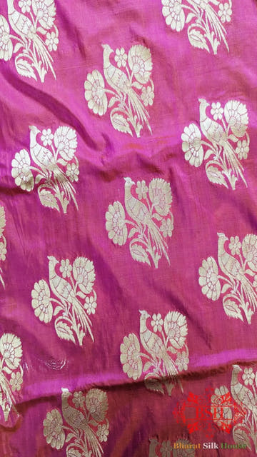 Deep Gazari Banarasi Handwoven Pure Silk Dupatta - Bharat Silk House Pure Silk Dupatta