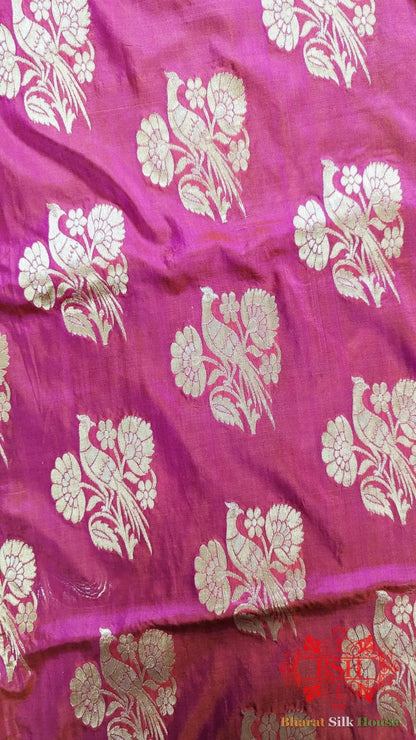 Deep Gazari Banarasi Handwoven Pure Silk Dupatta - Bharat Silk House Pure Silk Dupatta