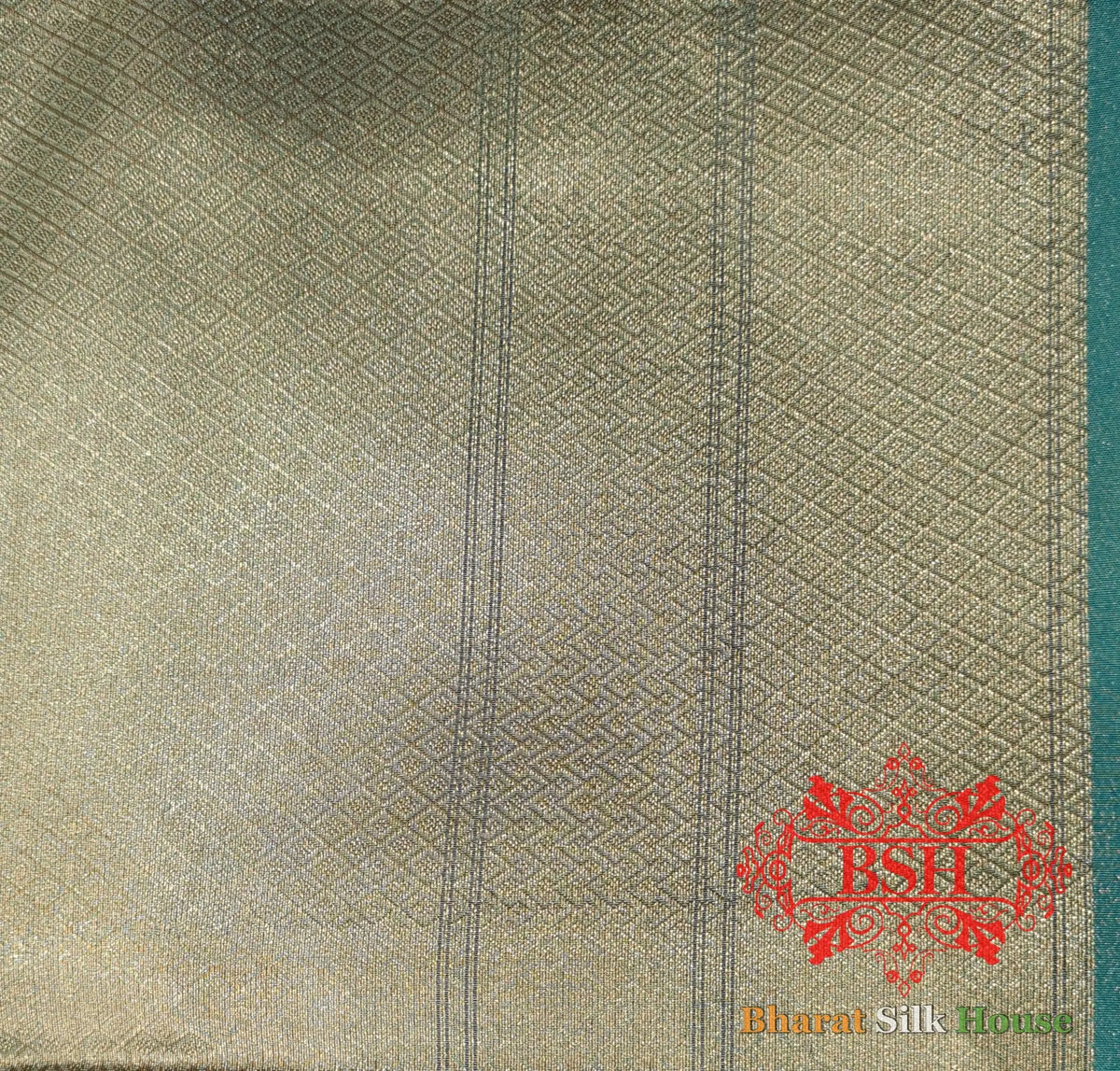 Firozi Color Glass Tissue Silk Saree - Bharat Silk House Tissue Silk