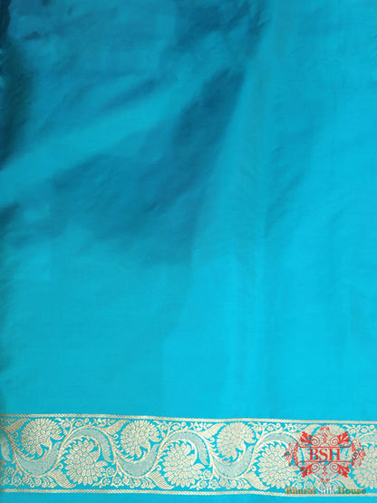 Firozi Handloom Banarasi Silk Suit Piece - Bharat Silk House Pure Kataan Silk