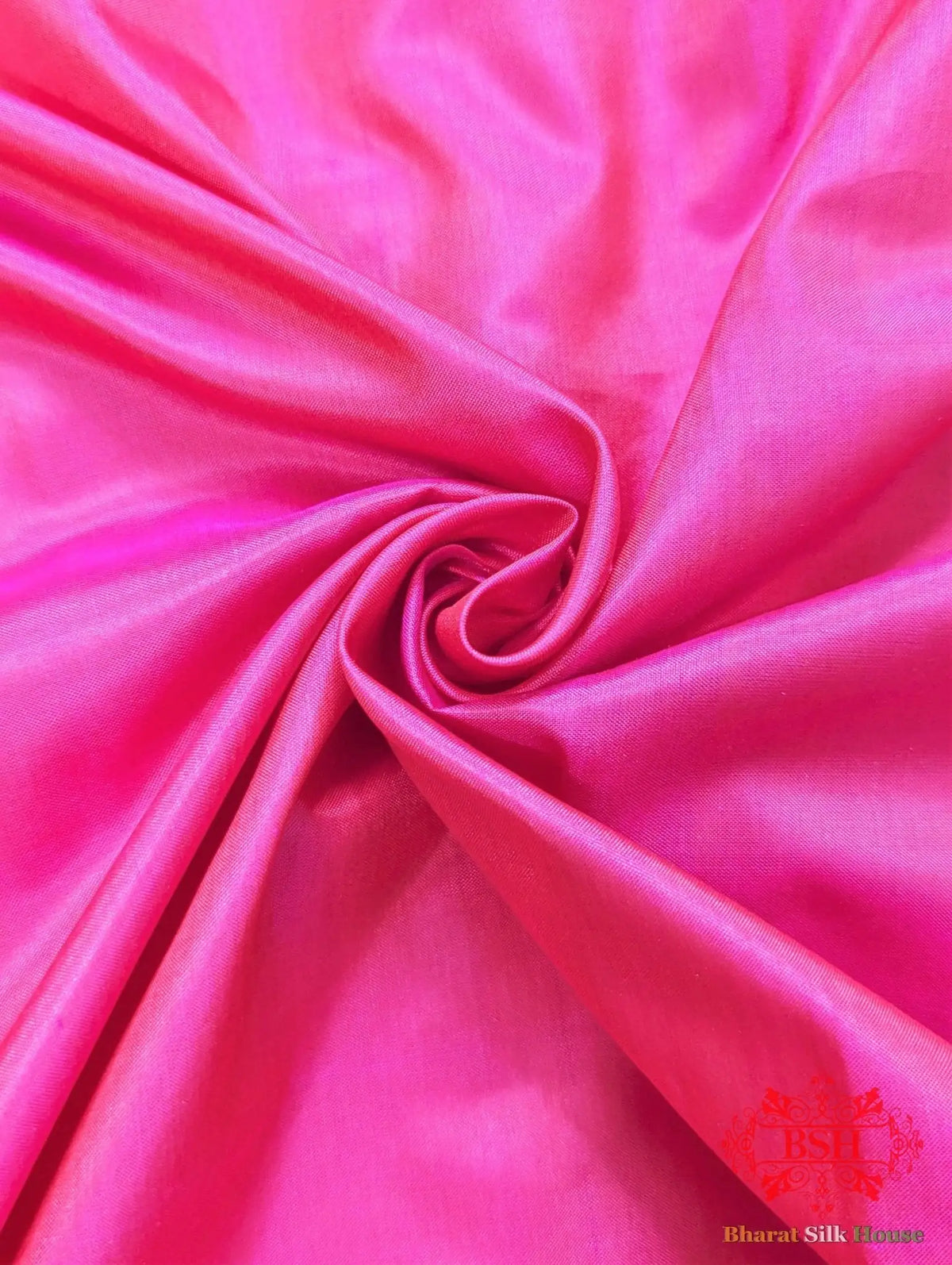 Fuscia Pink Pure Katan Silk Banarasi Handloom Saree - Bharat Silk House Pure Kataan Silk