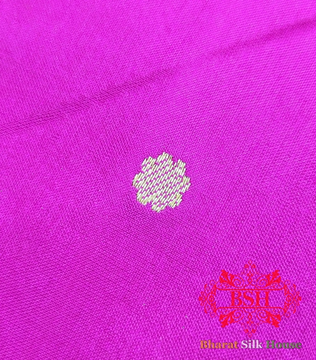 Fuscia Pink Pure Katan Silk Banarasi Handloom Saree - Bharat Silk House Pure Kataan Silk
