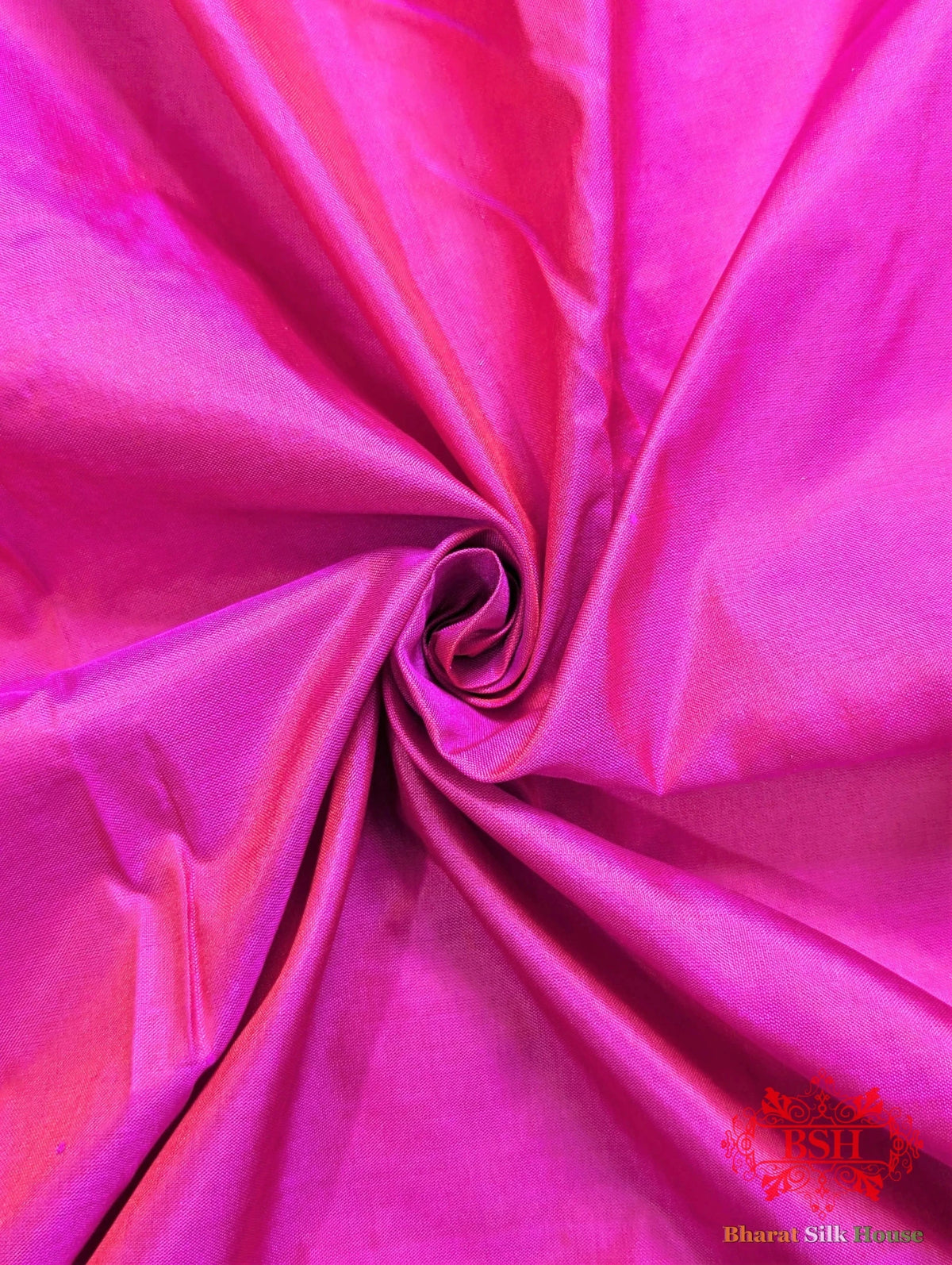 Fuscia Pink Pure Katan Silk Banarasi Handloom Saree - Bharat Silk House Pure Kataan Silk