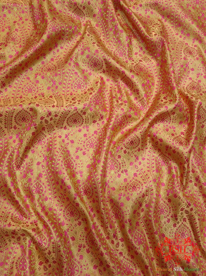 Gazari Dohri Resham Booti Tanchoi Silk Saree - Bharat Silk House Tanchoi katan