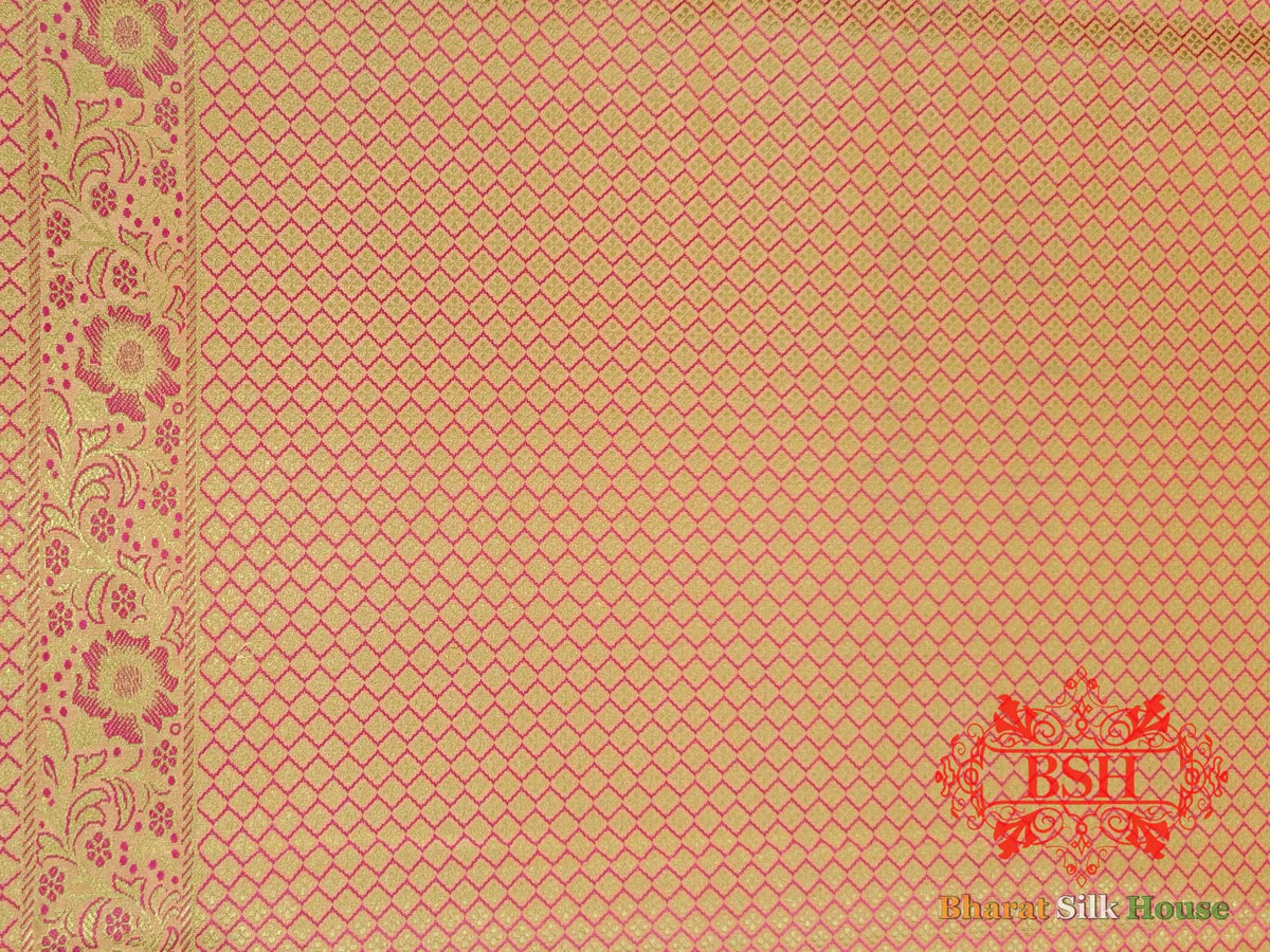 Gazari Dohri Resham Booti Tanchoi Silk Saree - Bharat Silk House Tanchoi katan