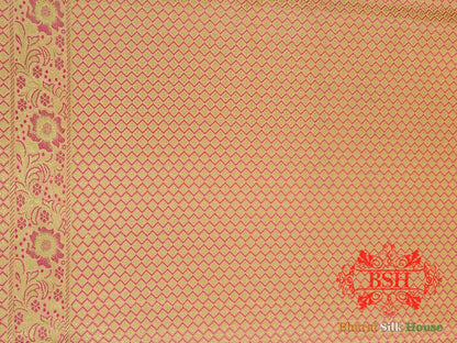 Gazari Dohri Resham Booti Tanchoi Silk Saree - Bharat Silk House Tanchoi katan