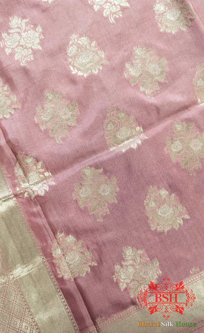 Gazari Pure Banarasi Handwoven Katan Silk Dupatta - Bharat Silk House